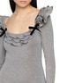  - SHUSHU/TONG - Ruffled Neck Fitted Mini Dress