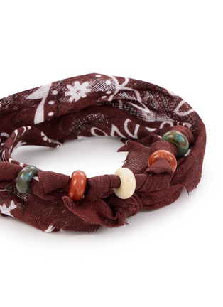 Detail View - Click To Enlarge - BADHNATI - Choco Stone Beaded Bracelet