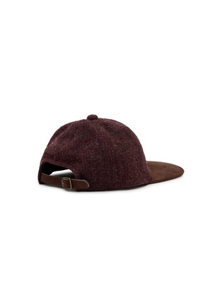 Detail View - Click To Enlarge - COMME DES GARÇONS HOMME - Wool Herringbone Suede Brim Baseball Cap
