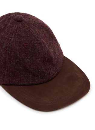 Detail View - Click To Enlarge - COMME DES GARÇONS HOMME - Wool Herringbone Suede Brim Baseball Cap