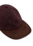 Detail View - Click To Enlarge - COMME DES GARÇONS HOMME - Wool Herringbone Suede Brim Baseball Cap