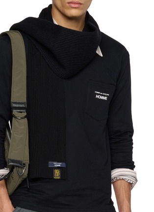 Figure View - Click To Enlarge - COMME DES GARÇONS HOMME - x Batoner Wool Full Cardigan Scarf