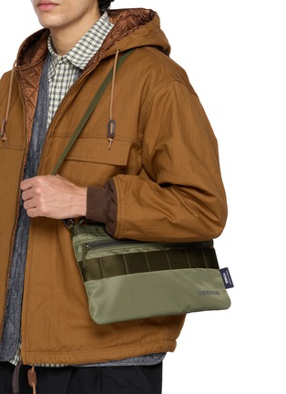Figure View - Click To Enlarge - COMME DES GARÇONS HOMME - X BRIEFING Check Pattern Nylon Twill Reversible Sacoche Bag