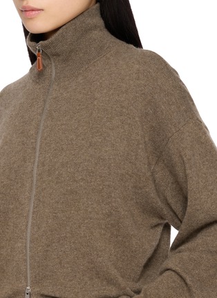  - EDITION - Zip Up Stand Collar Knit Cardigan