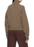 Back View - Click To Enlarge - EDITION - Zip Up Stand Collar Knit Cardigan