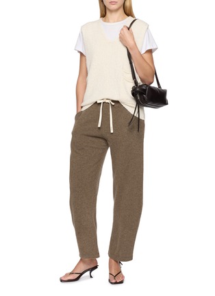 Figure View - Click To Enlarge - EDITION - V-Neck Cotton Cashmere Knit Vest