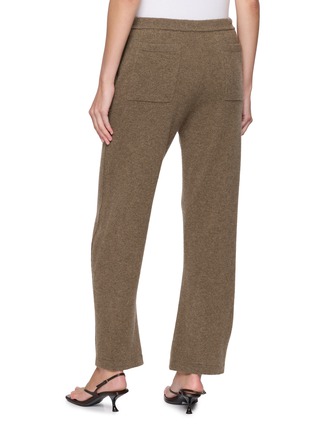 Back View - Click To Enlarge - EDITION - Drawstring Waistband Straight Leg Cashmere Knit Pants