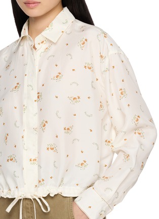  - EDITION - Floral Print Drawstring Hem Shirt