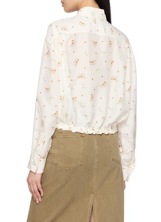 Back View - Click To Enlarge - EDITION - Floral Print Drawstring Hem Shirt