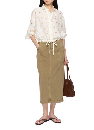 Figure View - Click To Enlarge - EDITION - Floral Print Drawstring Hem Shirt