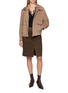 Figure View - Click To Enlarge - NOIR - Zip Up Suede Jacket