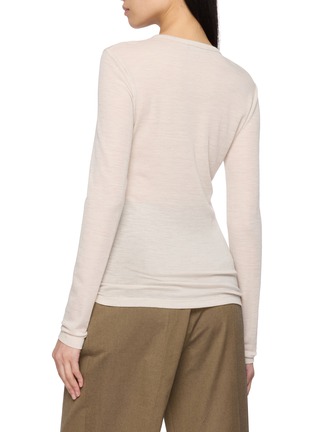 Back View - Click To Enlarge - A.EMERY - Willett Long Sleeve Merino Wool T-Shirt