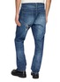 Back View - Click To Enlarge - FDMTL - Distressed Patchwork Slim Fit Denim Jeans