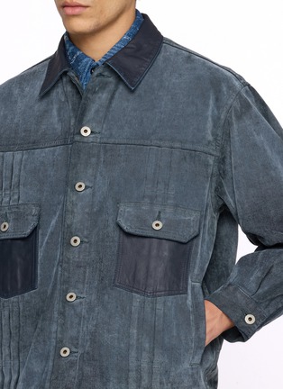  - FDMTL - Button Up Flock Leather Jacket