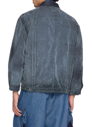 Back View - Click To Enlarge - FDMTL - Button Up Flock Leather Jacket