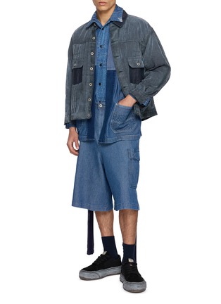 Figure View - Click To Enlarge - FDMTL - Button Up Flock Leather Jacket