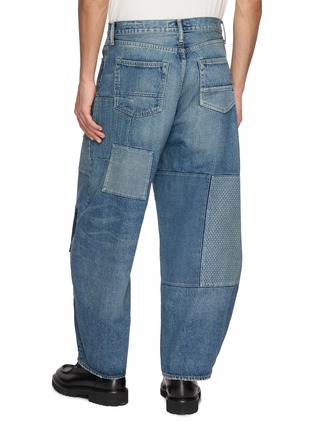 Back View - Click To Enlarge - FDMTL - Patchwork Wide Leg Denim Jeans