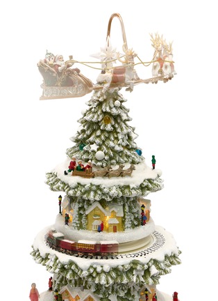Detail View - Click To Enlarge - MUSICBOXWORLD - Tiered Christmas Tree Animated Music Box