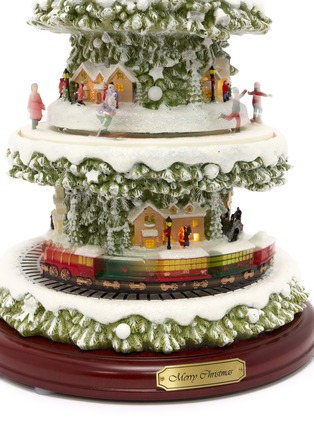 Detail View - Click To Enlarge - MUSICBOXWORLD - Tiered Christmas Tree Animated Music Box