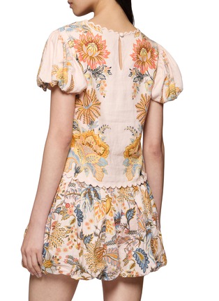 Back View - Click To Enlarge - FARM RIO - Ligia Puff Sleeve Blouse