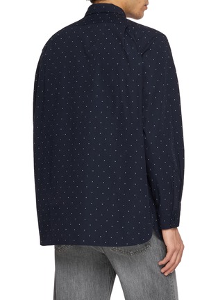 Back View - Click To Enlarge - NANAMICA - Dot Print Wind Shirt