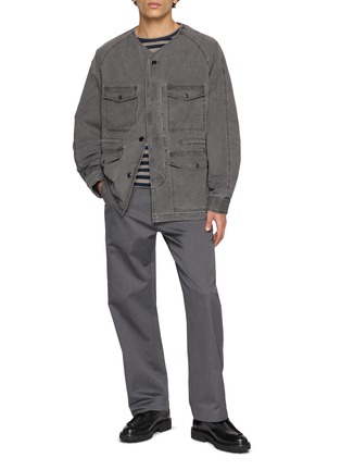 Figure View - Click To Enlarge - NANAMICA - Cotton CORDURA Insulation Collarless Jacket