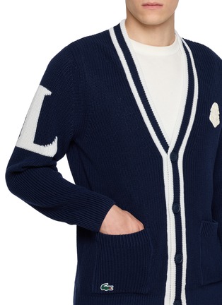  - LACOSTE - Contrast Intarsia V-Neck Cardigan