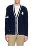 LACOSTE Contrast Intarsia V-Neck Cardigan