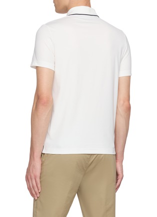 Back View - Click To Enlarge - LACOSTE - Contrast Piping Polo Shirt