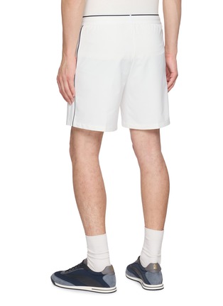 Back View - Click To Enlarge - LACOSTE - Contrast Piping Elasticated Shorts
