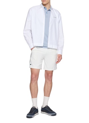 Figure View - Click To Enlarge - LACOSTE - Contrast Piping Elasticated Shorts