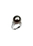 LC COLLECTION JEWELLERY 18K White Gold Diamond Pearl Ring — US 5 1/2