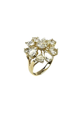 Detail View - Click To Enlarge - LC COLLECTION JEWELLERY - 18K Gold Diamond Ring — US 6 1/2