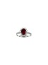 LC COLLECTION JEWELLERY Platinum DIamond Ruby Ring — US 6 1/2