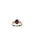 LC COLLECTION JEWELLERY 18K Gold Diamond Oval Cut Ruby Ring — US 6