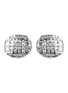 LC COLLECTION JEWELLERY Platinum Diamond Cufflink Earrings
