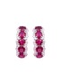 LC COLLECTION JEWELLERY 18K White Gold Diamond Ruby Earrings