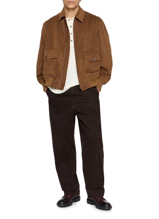 Figure View - Click To Enlarge - TECLOR - Vegan Suede A-2 Flight Jacket