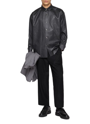 Figure View - Click To Enlarge - TECLOR - Vegan Leather Dress Shirt