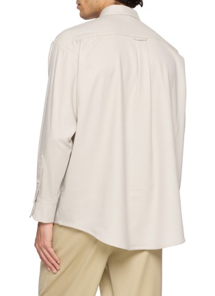 Back View - Click To Enlarge - TECLOR - Chest Pocket Relaxed Dress Shirt