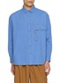 AND WANDER Striped Cotton Wool Utility Shirt
