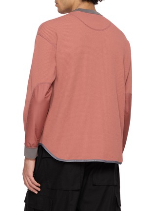 Back View - Click To Enlarge - AND WANDER - Long Sleeve Utility Pocket Waffle T-Shirt
