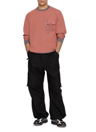 Figure View - Click To Enlarge - AND WANDER - Long Sleeve Utility Pocket Waffle T-Shirt