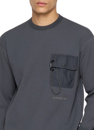  - AND WANDER - Long Sleeve Utility Pocket Waffle T-Shirt