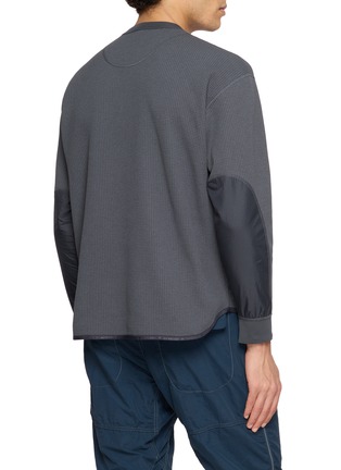 Back View - Click To Enlarge - AND WANDER - Long Sleeve Utility Pocket Waffle T-Shirt