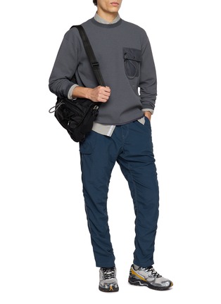 Figure View - Click To Enlarge - AND WANDER - Long Sleeve Utility Pocket Waffle T-Shirt
