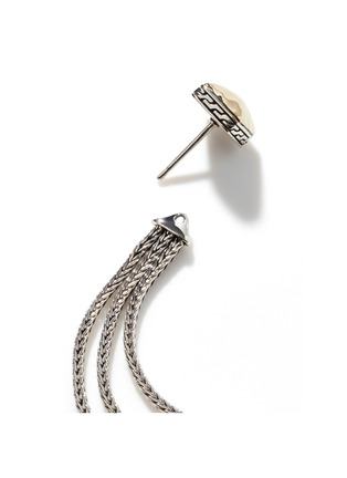 Detail View - Click To Enlarge - JOHN HARDY - Classic Chain Hammered 18K Gold Sterling Silver Cluster Tassel Earrings