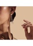 - JOHN HARDY - Classic Chain Hammered 18K Gold Sterling Silver Cluster Tassel Earrings