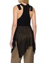 Back View - Click To Enlarge - Y'S - Square Pattern Open Knit Cotton Tank Top