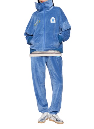 Figure View - Click To Enlarge - HALFWAY NATIVE - Ocean Breeze Appliqué Velour Sweatpants